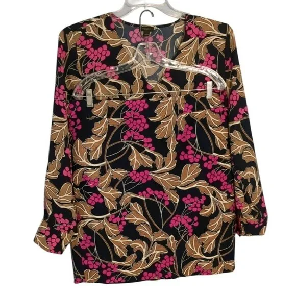 Ann Taylor Factory Womens Floral Long Sleeve Top Skirt Set Size L - Picture 13 of 13